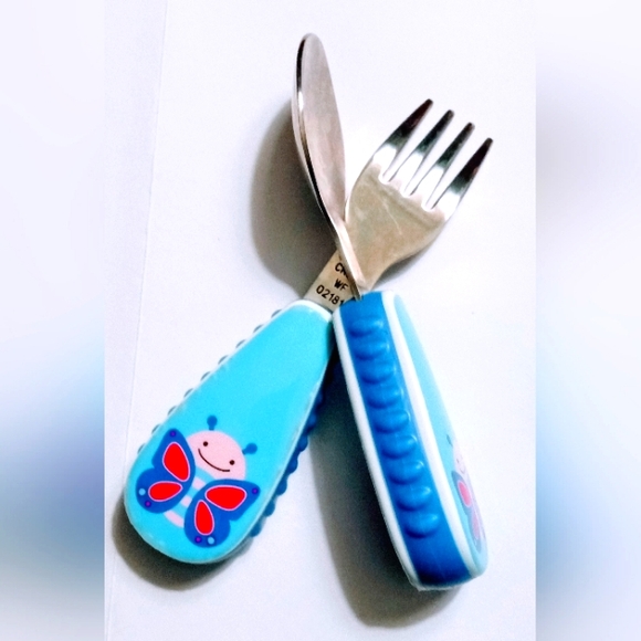 🦋 Skip Hop Zootensils Spoon & Fork Set - Cute Butterfly Motif  🦋 - Picture 4 of 8